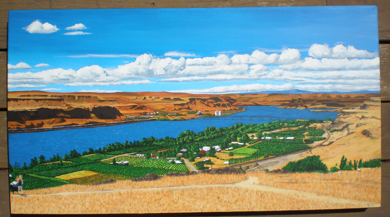 Columbia Gorge painting Finished 02